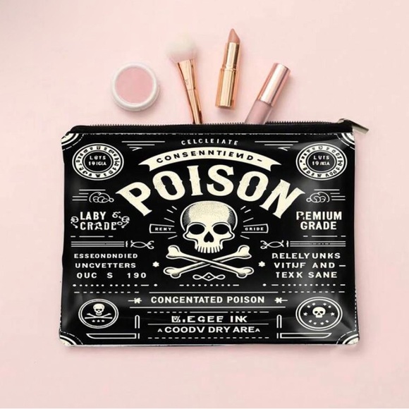 “POISON” Graphic Cosmetic Bag - Picture 2 of 3